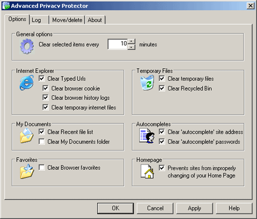 Advanced Privacy Protector Screenshot